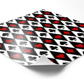 賭博ブラックジャックカードプレイヤーカジノラスベガス フォトプリント            (角)