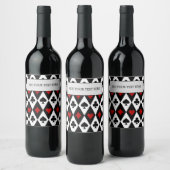 賭博ブラックジャックカードプレイヤーカジノラスベガス ワインラベル (ボトル)