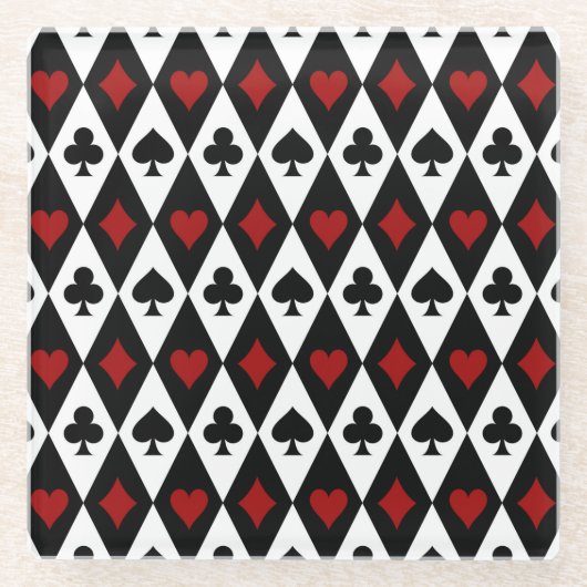 賭博ブラックジャックカードプレーヤーカジノラスベガス ガラスコースター (正面)