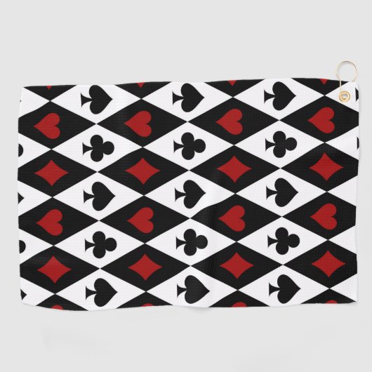 賭博ブラックジャックカードプレーヤーカジノラスベガス ゴルフタオル (横)