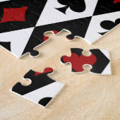 賭博ブラックジャックカードプレーヤーカジノラスベガス ジグソーパズル (側面)