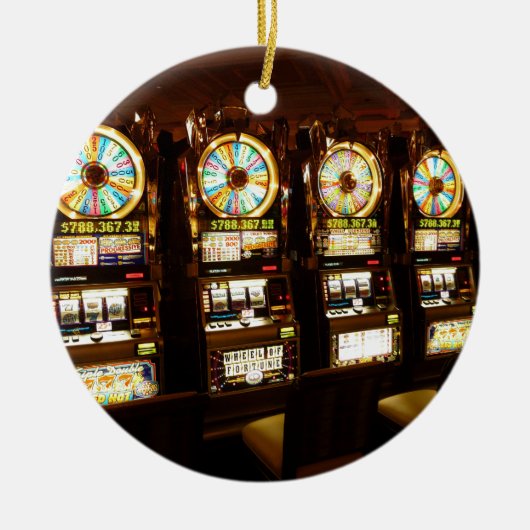 賭博マシンワンアームドバンディットマネーラスベガス セラミックオーナメント (正面)