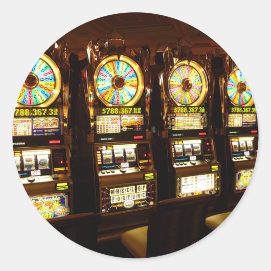 賭博マシンワンアームドバンディットマネーラスベガス ラウンドシール (正面)