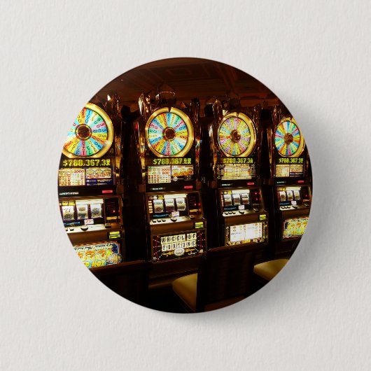 賭博マシンワンアームドバンディットマネーラスベガス 缶バッジ (正面)