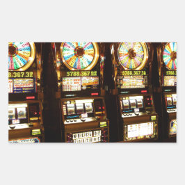 賭博マシンワンアームドバンディットマネーラスベガス 長方形シール