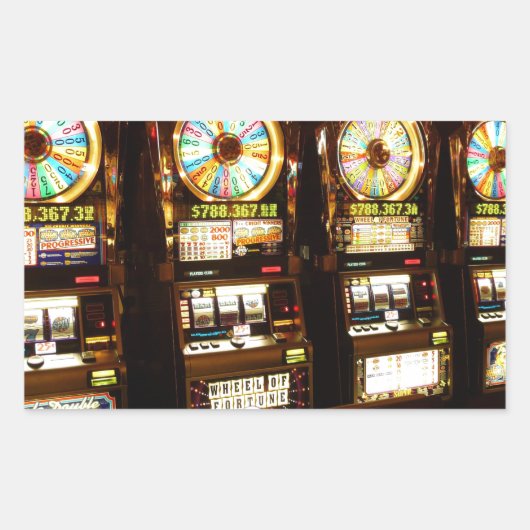 賭博マシンワンアームドバンディットマネーラスベガス 長方形シール (正面)