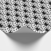 賭博白黒サイコロタイル包装紙 ラッピングペーパー (角)