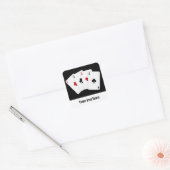 賭博遊カード4 acesカスタマイズ可能なシール スクエアシール (封筒)