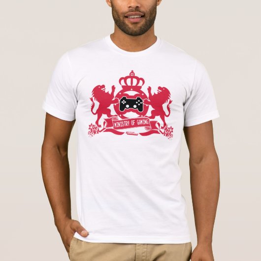 賭博-ゲーマーのビデオゲームのギークの大臣 Tシャツ (正面)