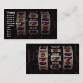 賭博、スロットマシン 名刺 (正面/裏面)