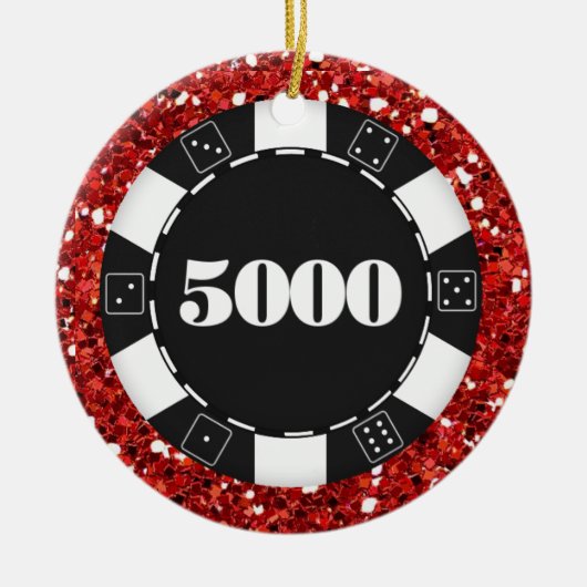 賭博 – ベガス セラミックオーナメント (正面)