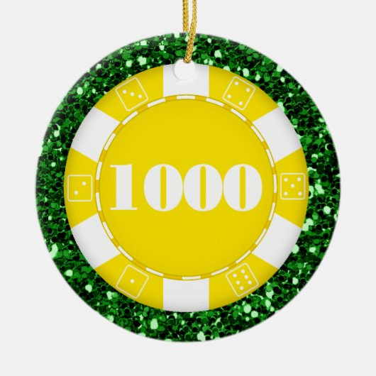 賭博 – ベガス セラミックオーナメント (正面)