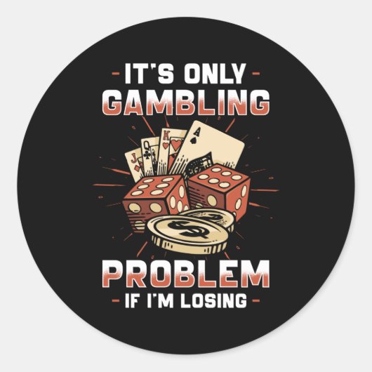 賭博 ラウンドシール (正面)