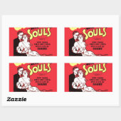 賭博 長方形シール (シート)