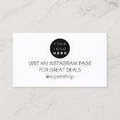 購入ありがとうございますInstagr割引レッド 名刺 (裏面)