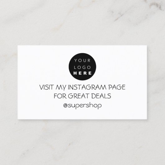 購入ありがとうございますInstagr割引レッド 名刺 (裏面)