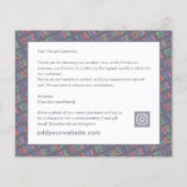 購入おもしろいの追加ロゴカラフルをありがとう (裏面)