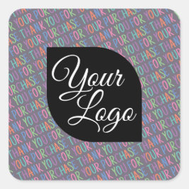 購入おもしろいの追加ロゴカラフルをありがとう スクエアシール