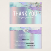 購入された顧客の割引カードに感謝 (正面&裏面)