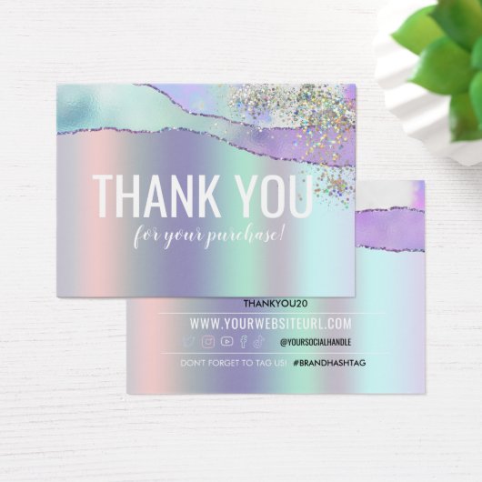 購入された顧客の割引カードに感謝 (デスク)