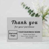 購入したグレーフラットカードに感謝 サンキューカード (スタンド正面)