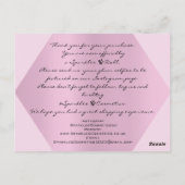 購入したピンク色のロゴをありがとうカスタム。 ポストカード (裏面)