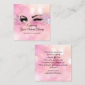 購入したメイクアップピンクをありがとう スクエア名刺 (正面/裏面)