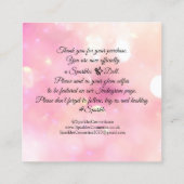 購入したメイクアップピンクをありがとう スクエア名刺 (裏面)