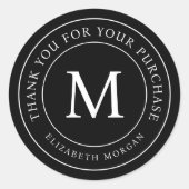 購入したモノグラムをありがとうござモダンう ラウンドシール (正面)