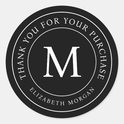 購入したモノグラムをありがとうござモダンう ラウンドシール (正面)