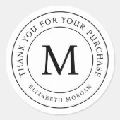 購入したモノグラムをありがとうござモダンう ラウンドシール (正面)