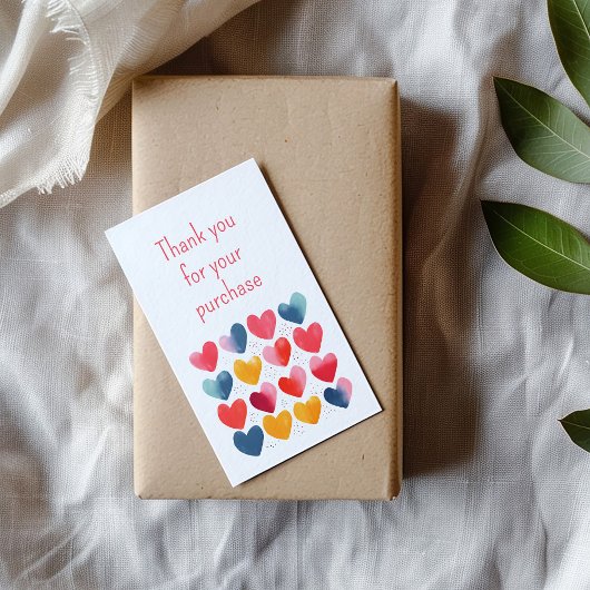 購入したラブハート挿入カードをありがとう エンクロージャーカード