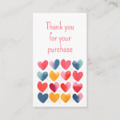 購入したラブハート挿入カードをありがとう エンクロージャーカード (正面)