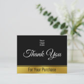 購入した両面ビジネスロゴをありがとう ポストカード (スタンド正面)