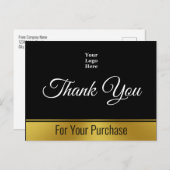購入した両面ビジネスロゴをありがとう ポストカード (正面/裏面)