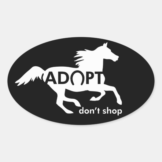 購入しない馬の白を採用 楕円形シール (正面)