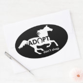 購入しない馬の白を採用 楕円形シール (封筒)