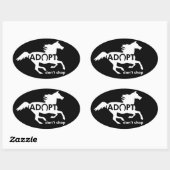 購入しない馬の白を採用 楕円形シール (シート)