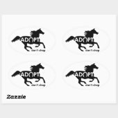 購入しない馬を採用 楕円形シール (シート)