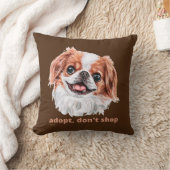 購入しない(チン日本のスパニエル犬)かわいい犬 クッション (ブランケット)