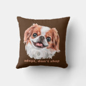 購入しない(チン日本のスパニエル犬)かわいい犬 クッション (裏面)