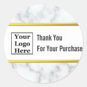 購入のビジネスロゴをありがとうエレガント ラウンドシール (正面)