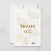 購入アプリ用の高級金ゴールドフローラサンキューカード サンキューカード (正面)