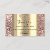 購入インスタンス割引コードに感謝 名刺 (正面)