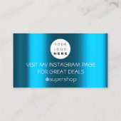 購入インスタンス割引コードティール(緑がかった色) 名刺 (裏面)