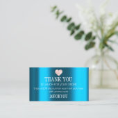 購入インスタンス割引コードティール(緑がかった色) 名刺 (スタンド正面)