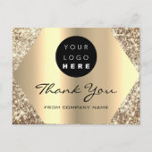購入グリッター金ゴールドロゴ ポストカード (正面)