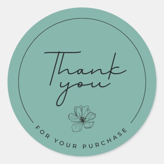 購入シールをありがとう ラウンドシール (正面)