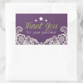 購入シールをありがとう 長方形シール (バッグ)