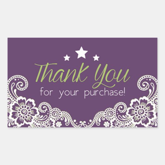 購入シールをありがとう 長方形シール (正面)